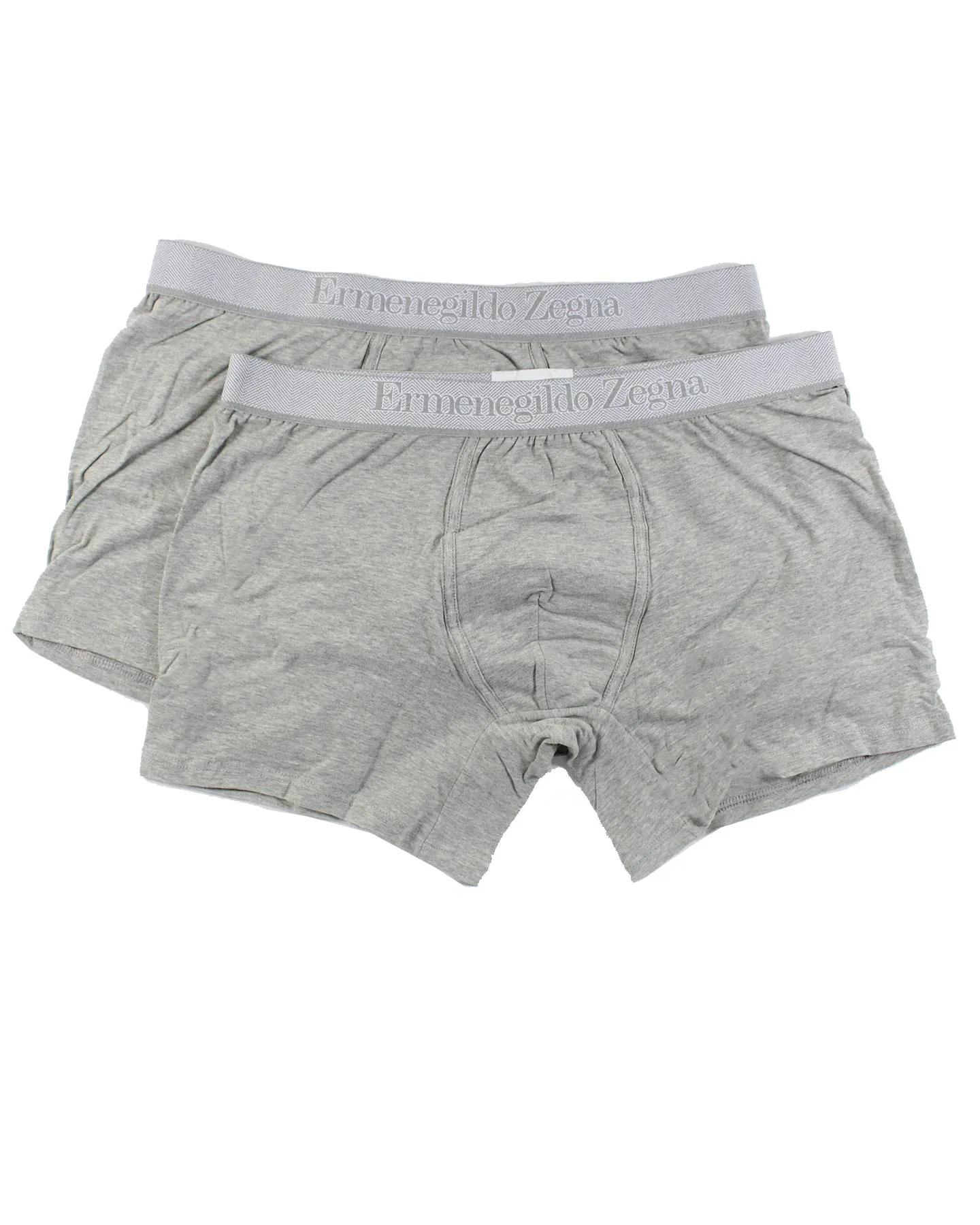 Ermenegildo Zegna Boxer Briefs Gray Men Underwear 2 Pack Stretch Cotton L SALE