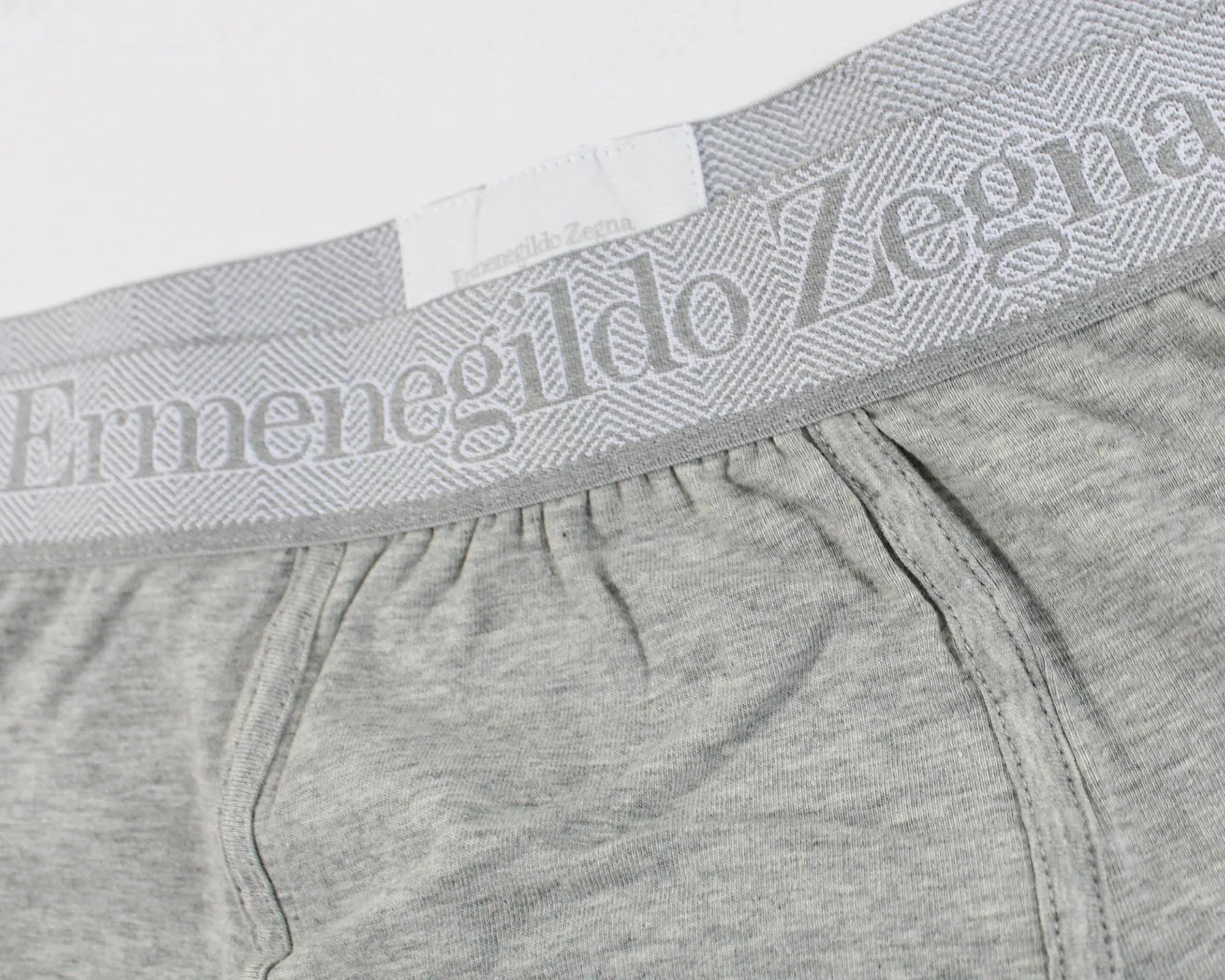 Ermenegildo Zegna Boxer Briefs Gray Men Underwear 2 Pack Stretch Cotton L SALE