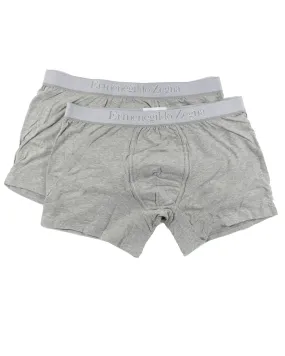 Ermenegildo Zegna Boxer Briefs Gray Men Underwear 2 Pack Stretch Cotton L SALE