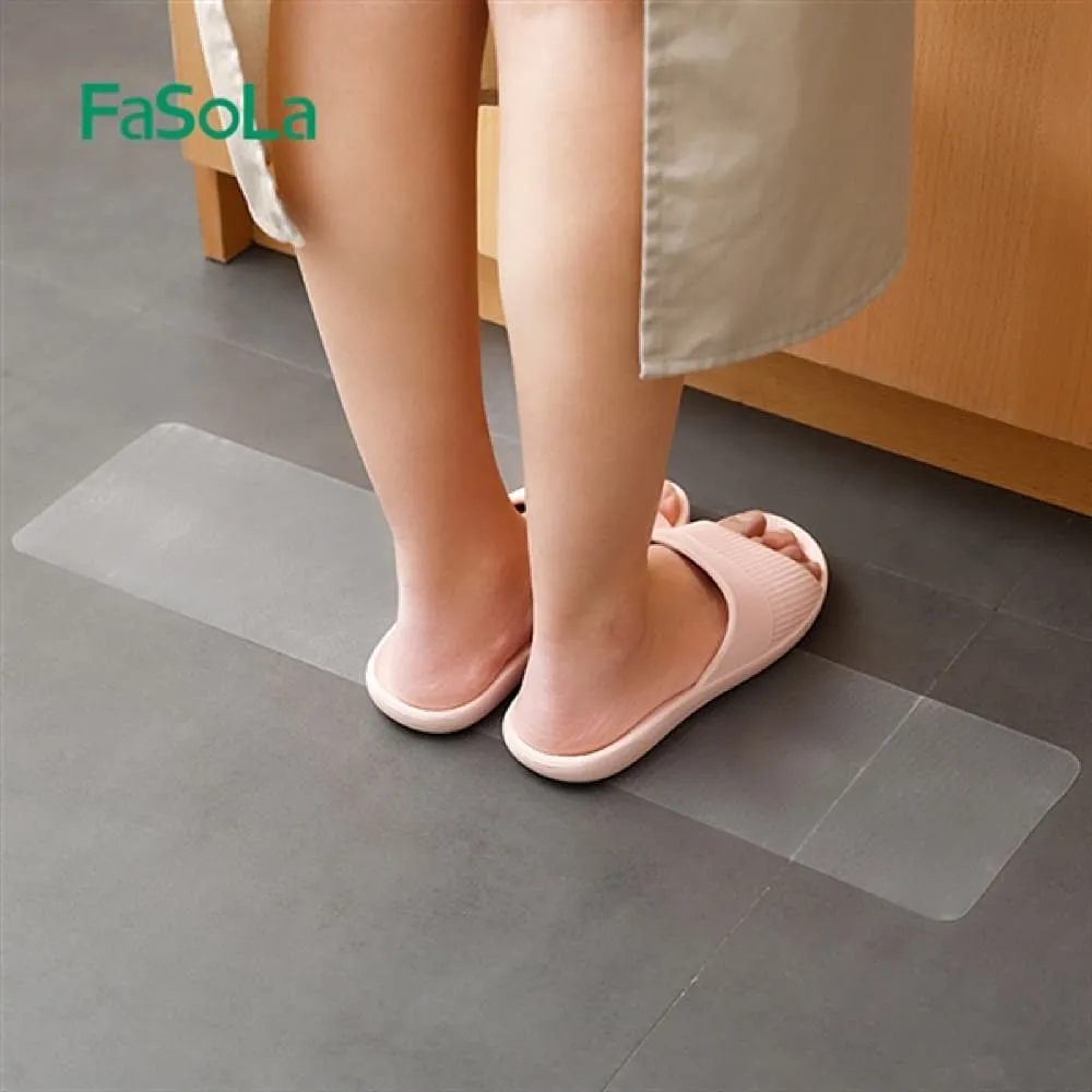 FaSoLa DIY Cuttable Textured PEVA Anti-Slip Strips - Transparent 5x300cm