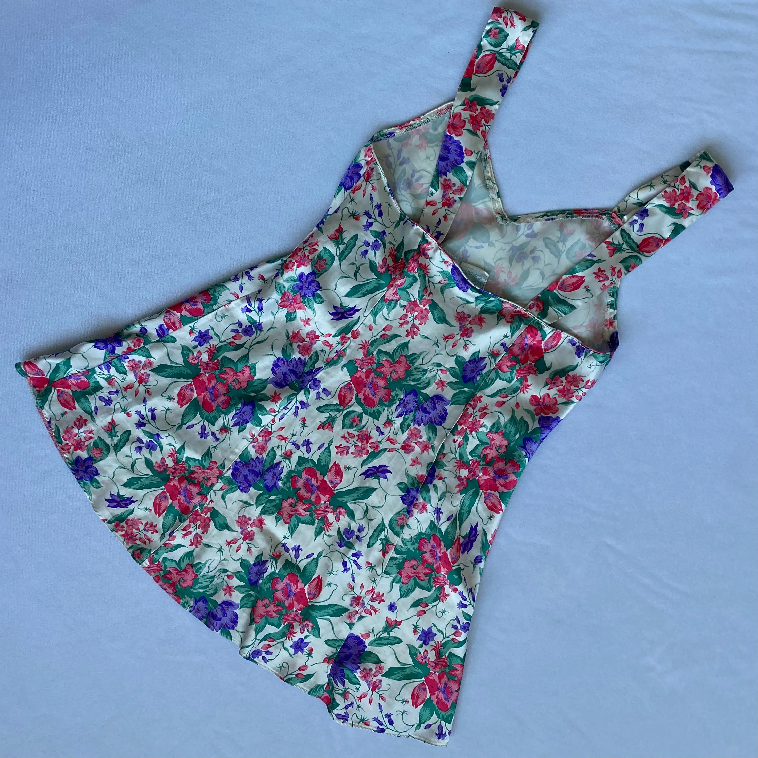 Floral satin slip