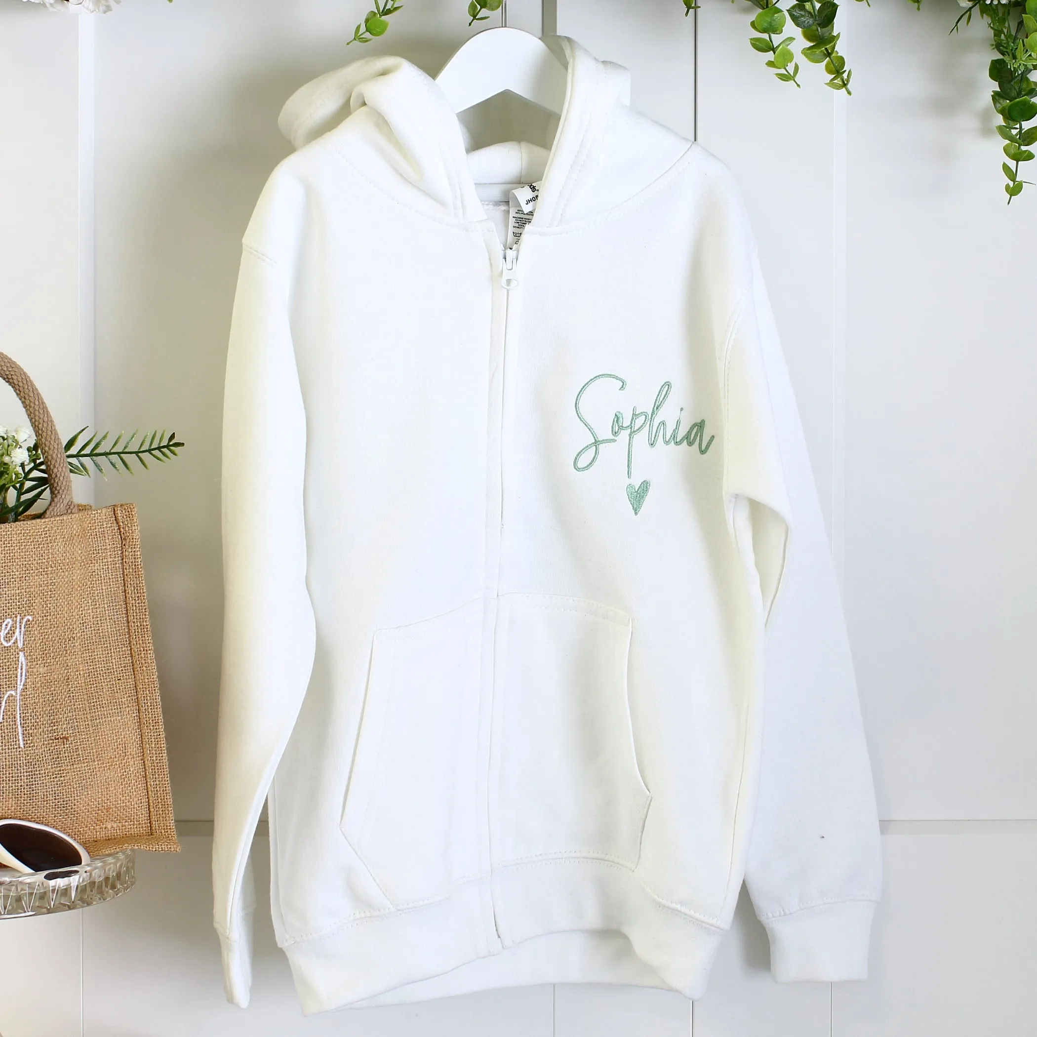 Flower Girl Zipped Hoodie - 4 colours