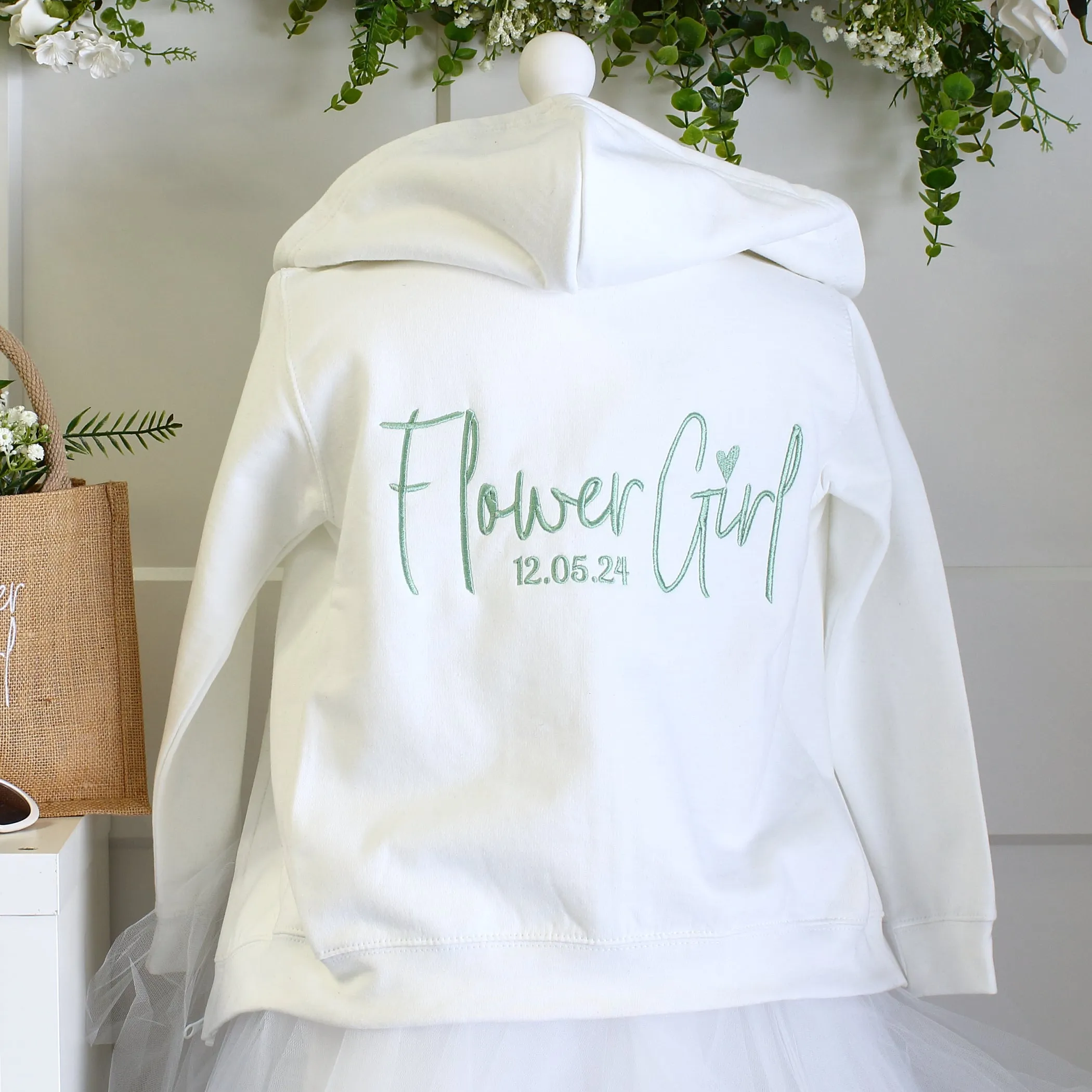 Flower Girl Zipped Hoodie - 4 colours