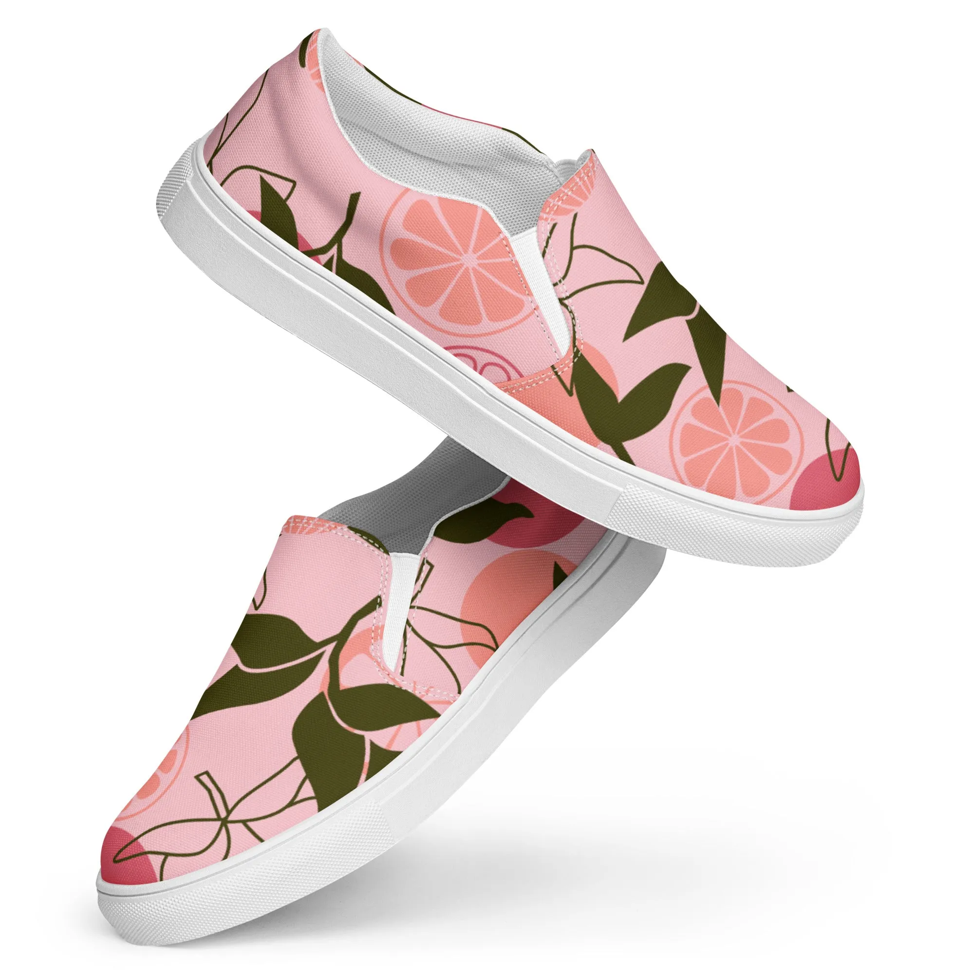 Fruit Print Women’s slip-on canvas shoes