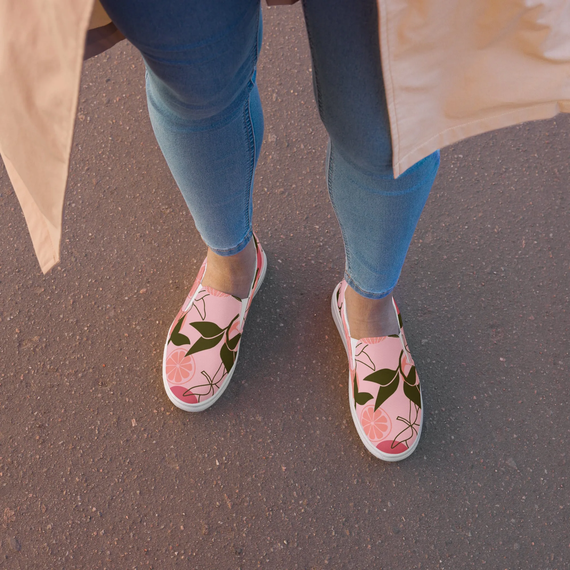 Fruit Print Women’s slip-on canvas shoes
