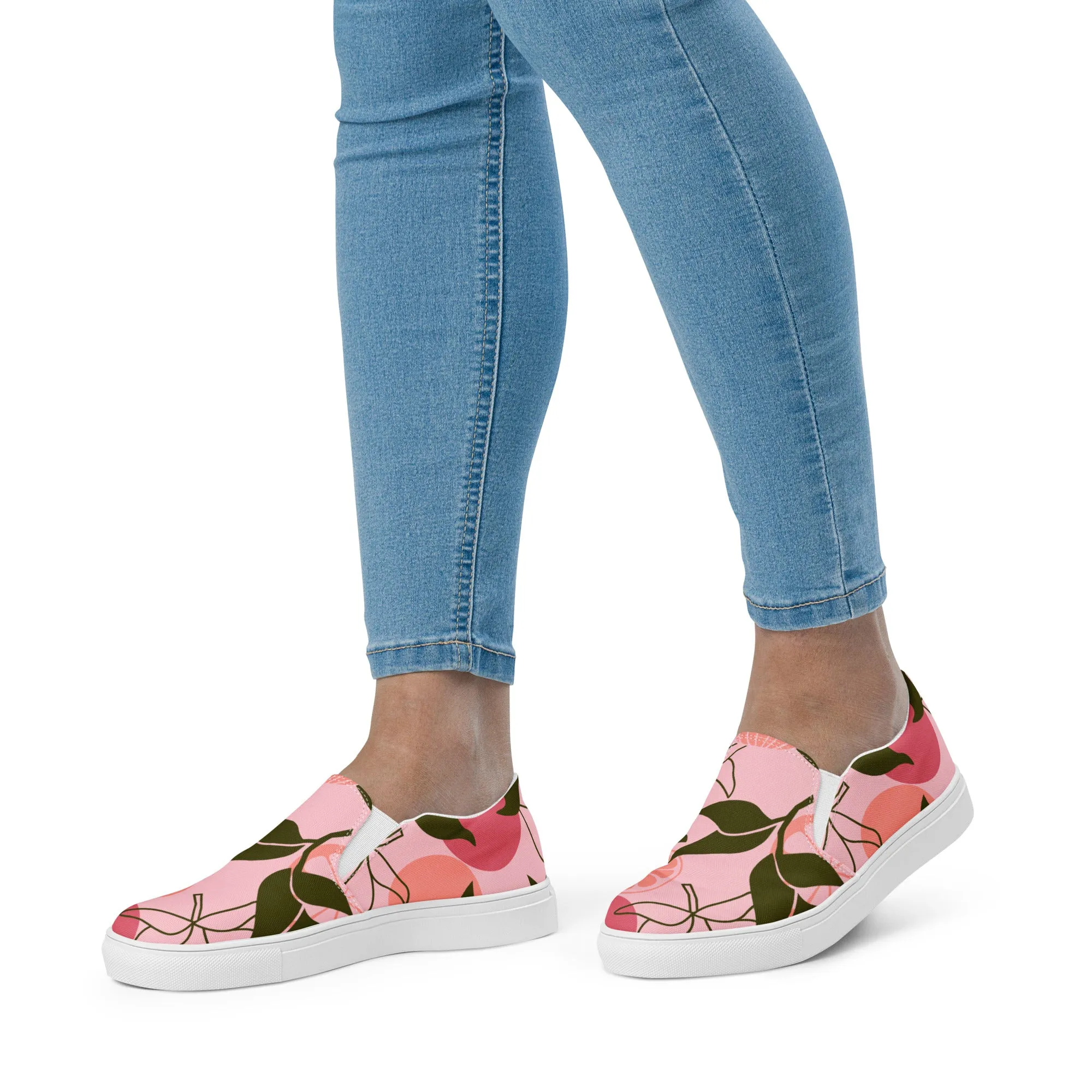 Fruit Print Women’s slip-on canvas shoes