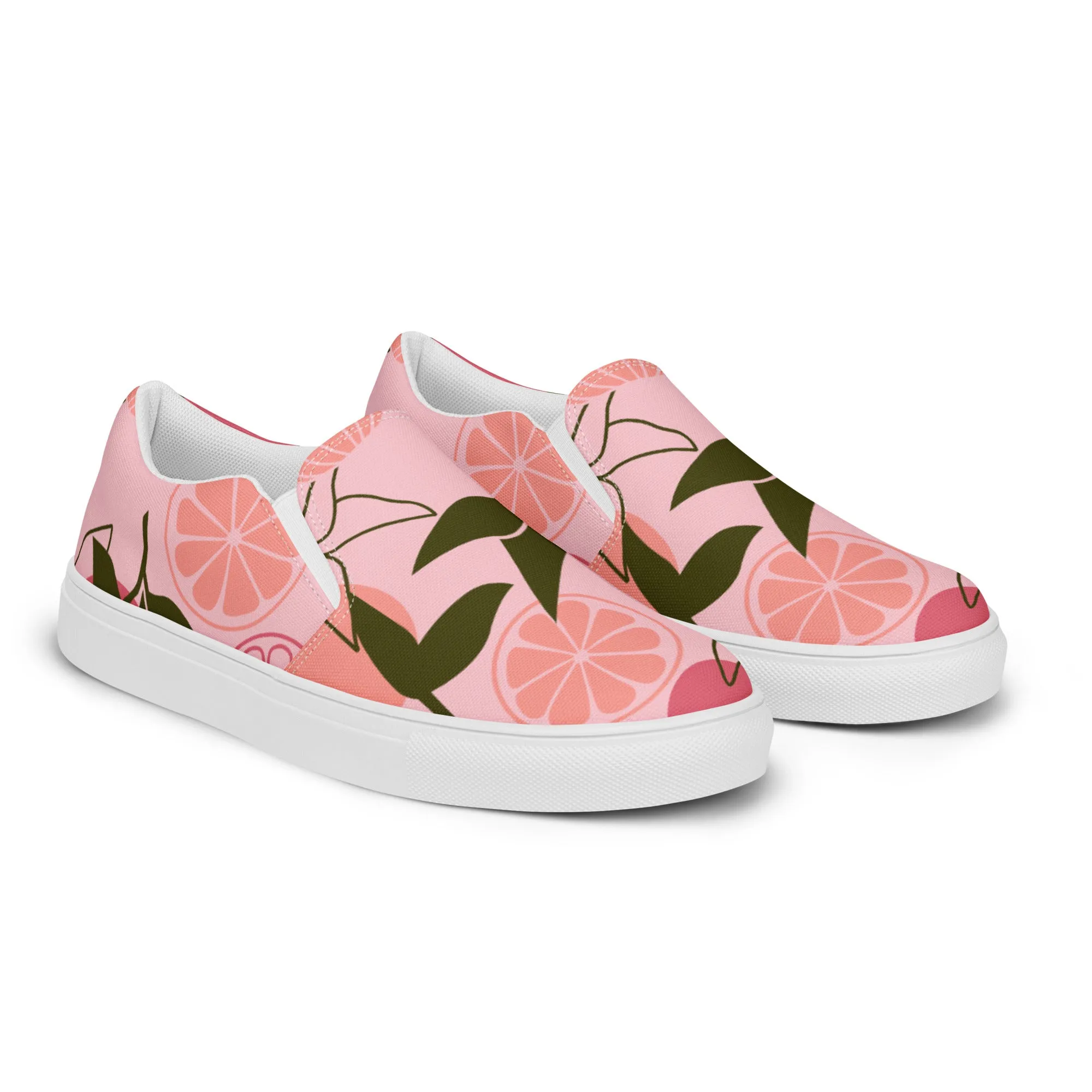 Fruit Print Women’s slip-on canvas shoes