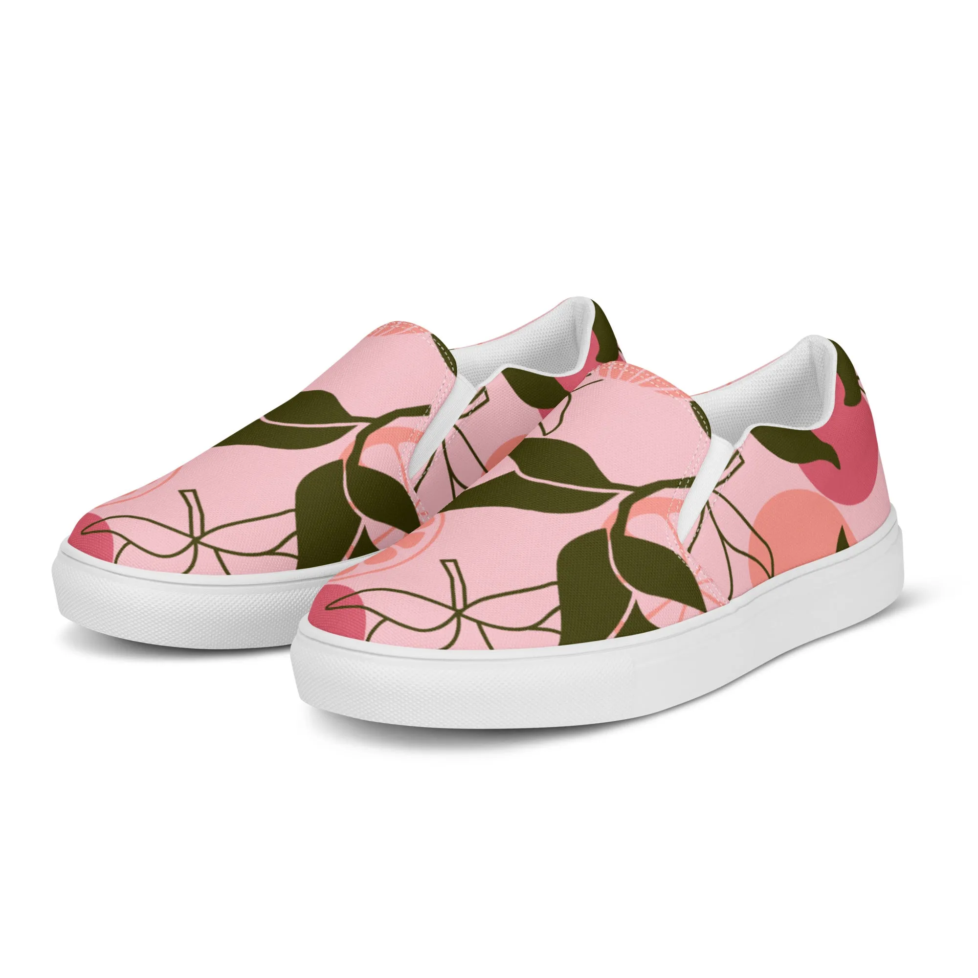 Fruit Print Women’s slip-on canvas shoes