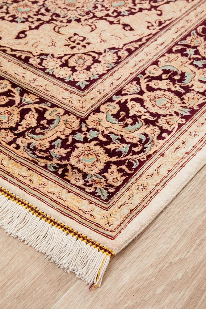 Handknotted Persian Qum X 40 - 200x130cm