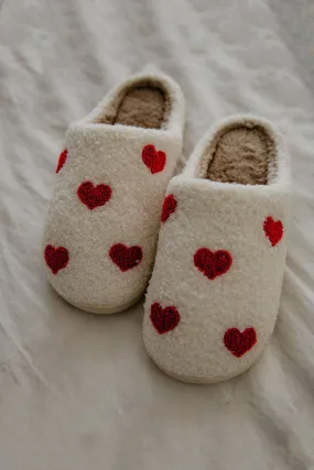 HEARTS ALL OVER SLIPPERS