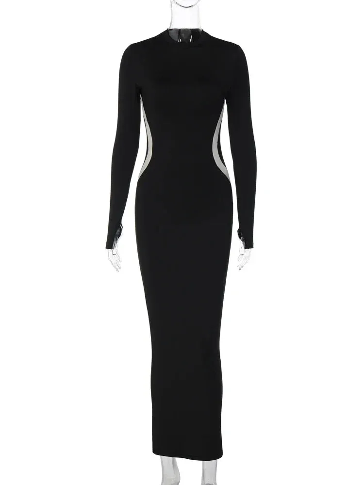 Hurriya Jurk | Lange Mouw Bodycon Jurk