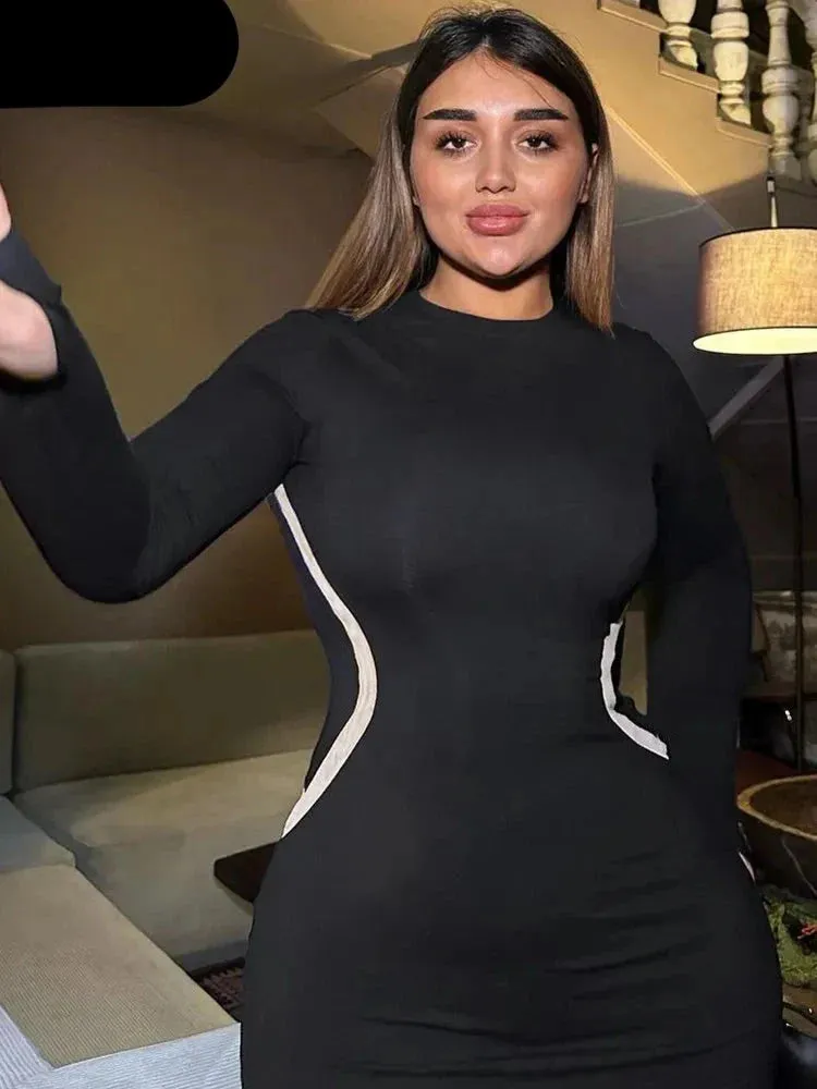 Hurriya Jurk | Lange Mouw Bodycon Jurk