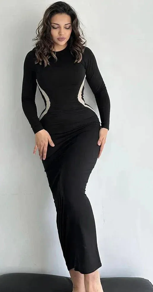 Hurriya Jurk | Lange Mouw Bodycon Jurk