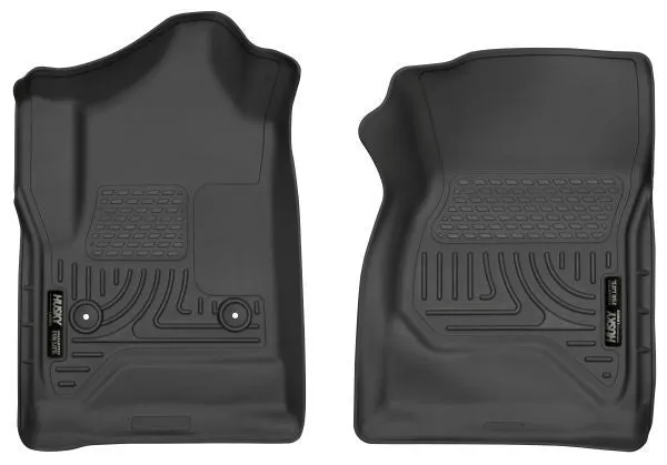 Husky Liners® • 18241 • WeatherBeater • Floor Liners • Black • Front • Chevrolet Silverado 1500 2014-2018