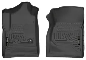 Husky Liners® • 18241 • WeatherBeater • Floor Liners • Black • Front • Chevrolet Silverado 1500 2014-2018