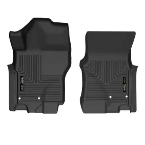 Husky Liners® • 51901 • X-Act Contour • Floor Liners • Black • Front • Nissan Frontier Crew &amp; King Cab 22