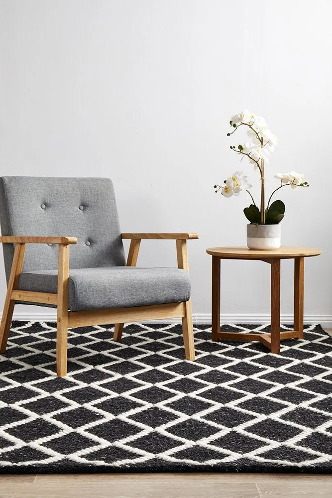 Huxley Rug (Black) by Rug Culture