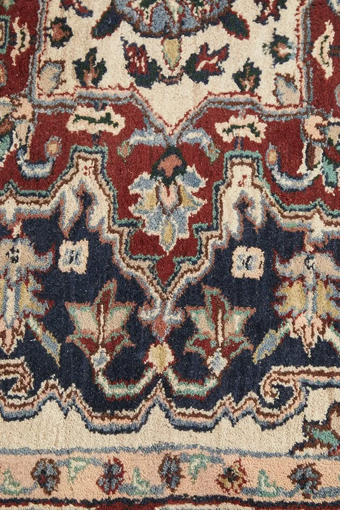 Indian Handmade Jaypor Cream 180x120