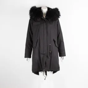 Jane & Tash black Fur Lined Parka
