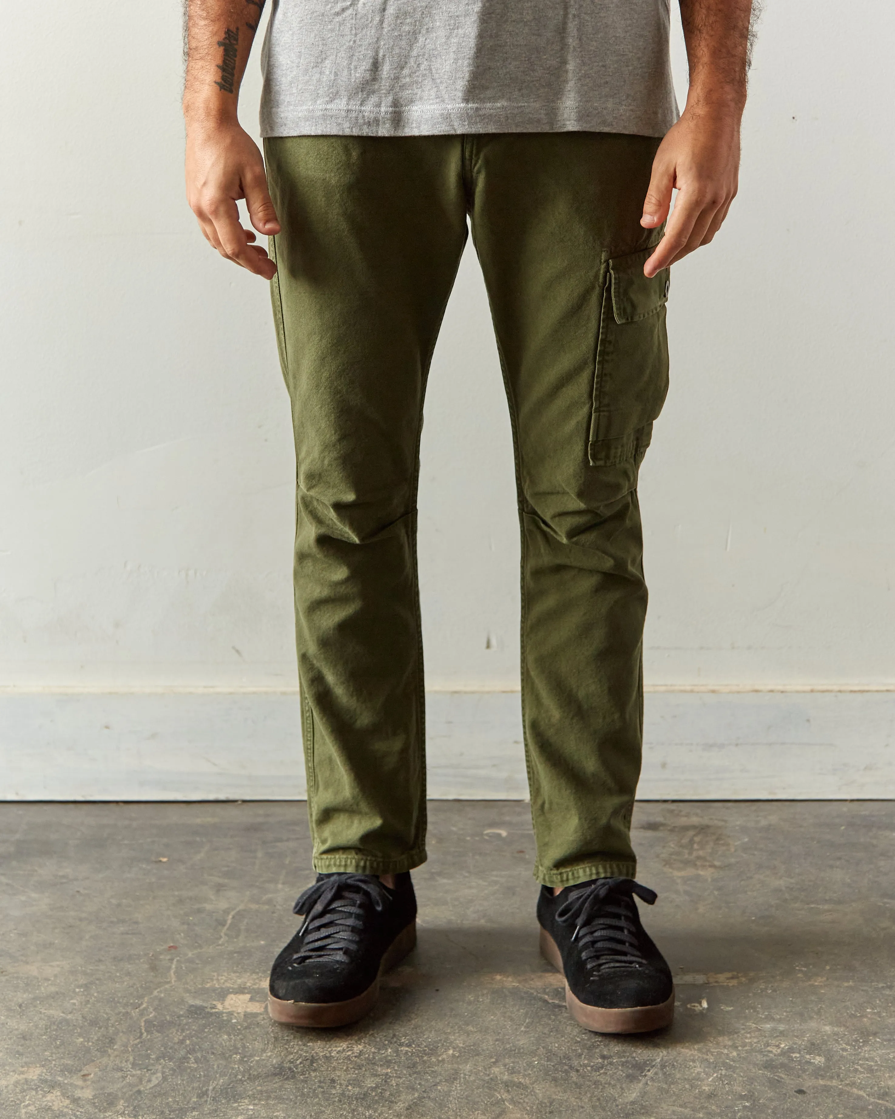 Kapital Light Canvas Ringoman Cargo Pants, Khaki