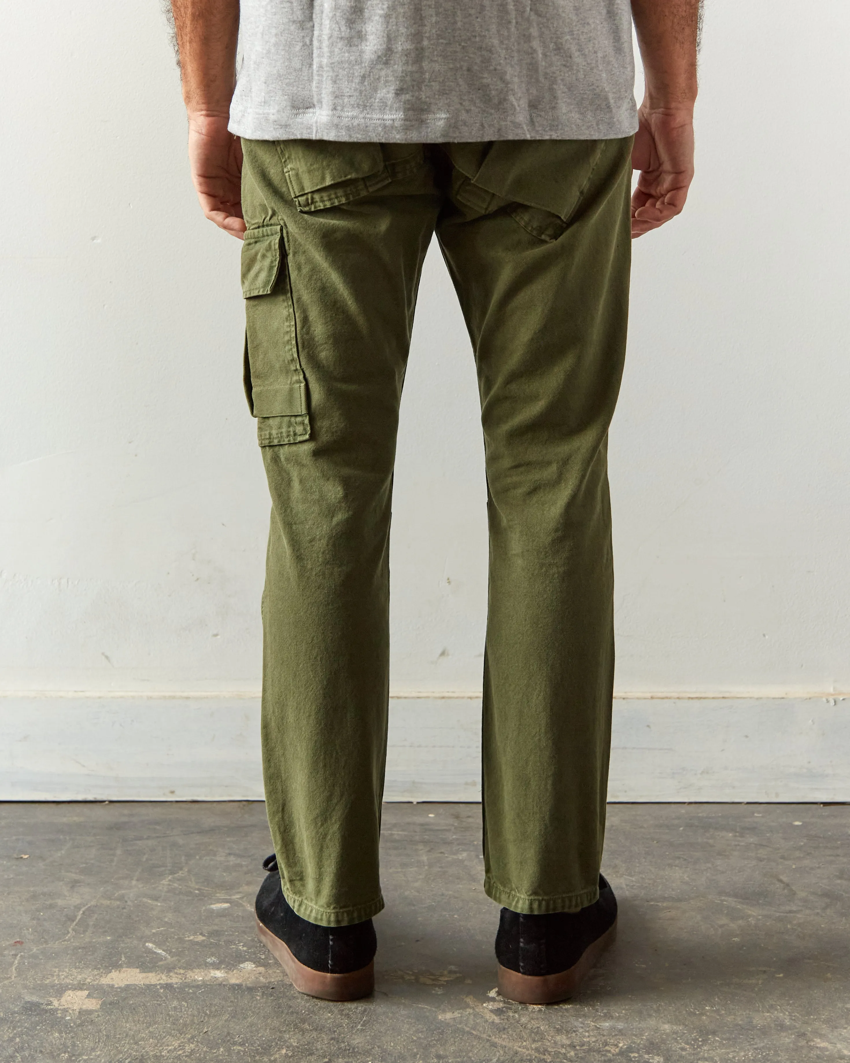 Kapital Light Canvas Ringoman Cargo Pants, Khaki