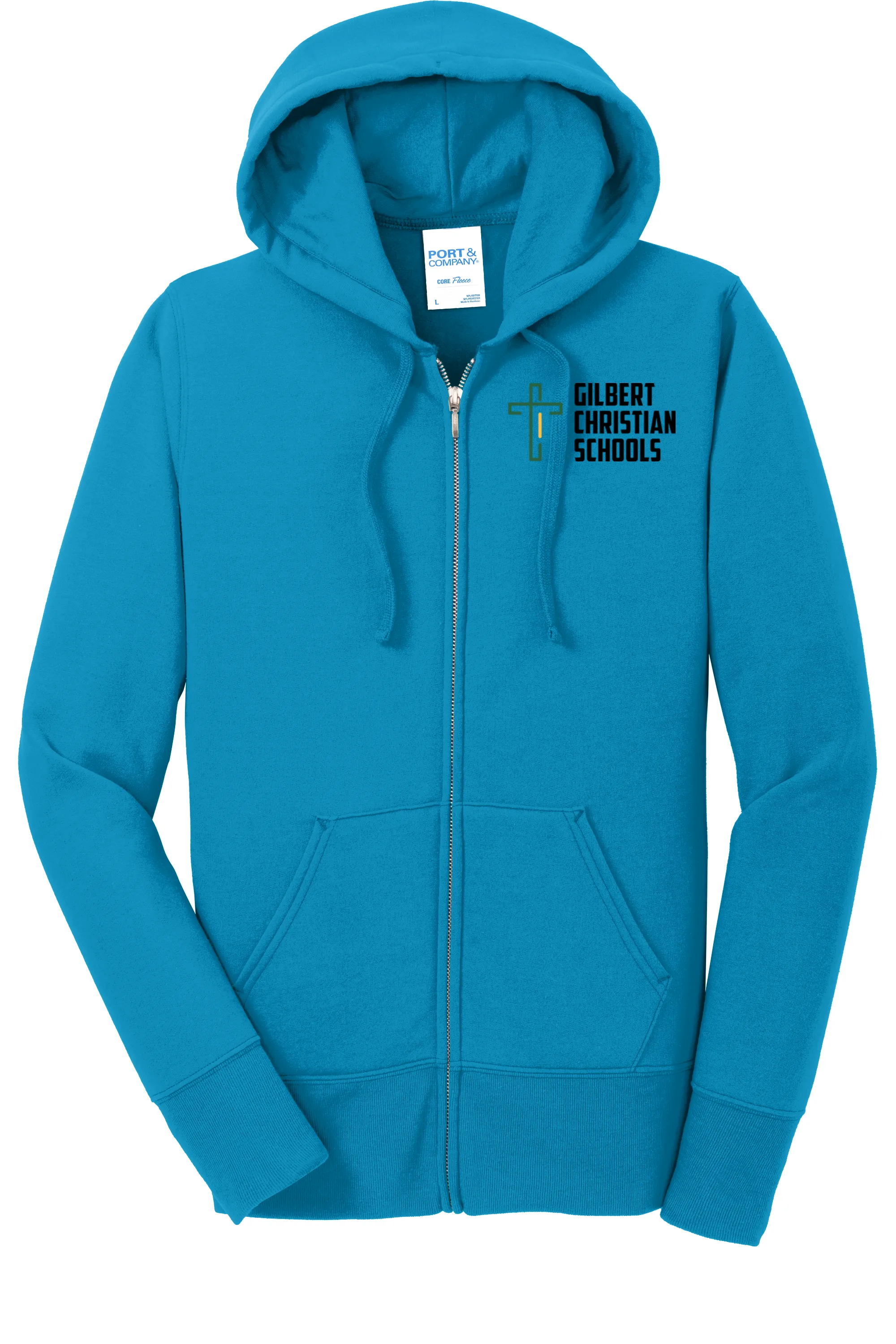 Ladies Core Fleece Full-Zip Hooded Sweatshirt