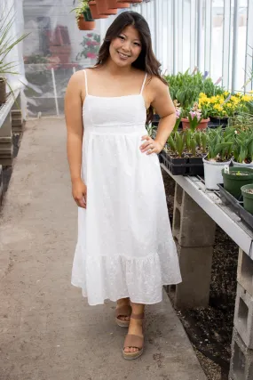 Lena Eyelet Midi Dress