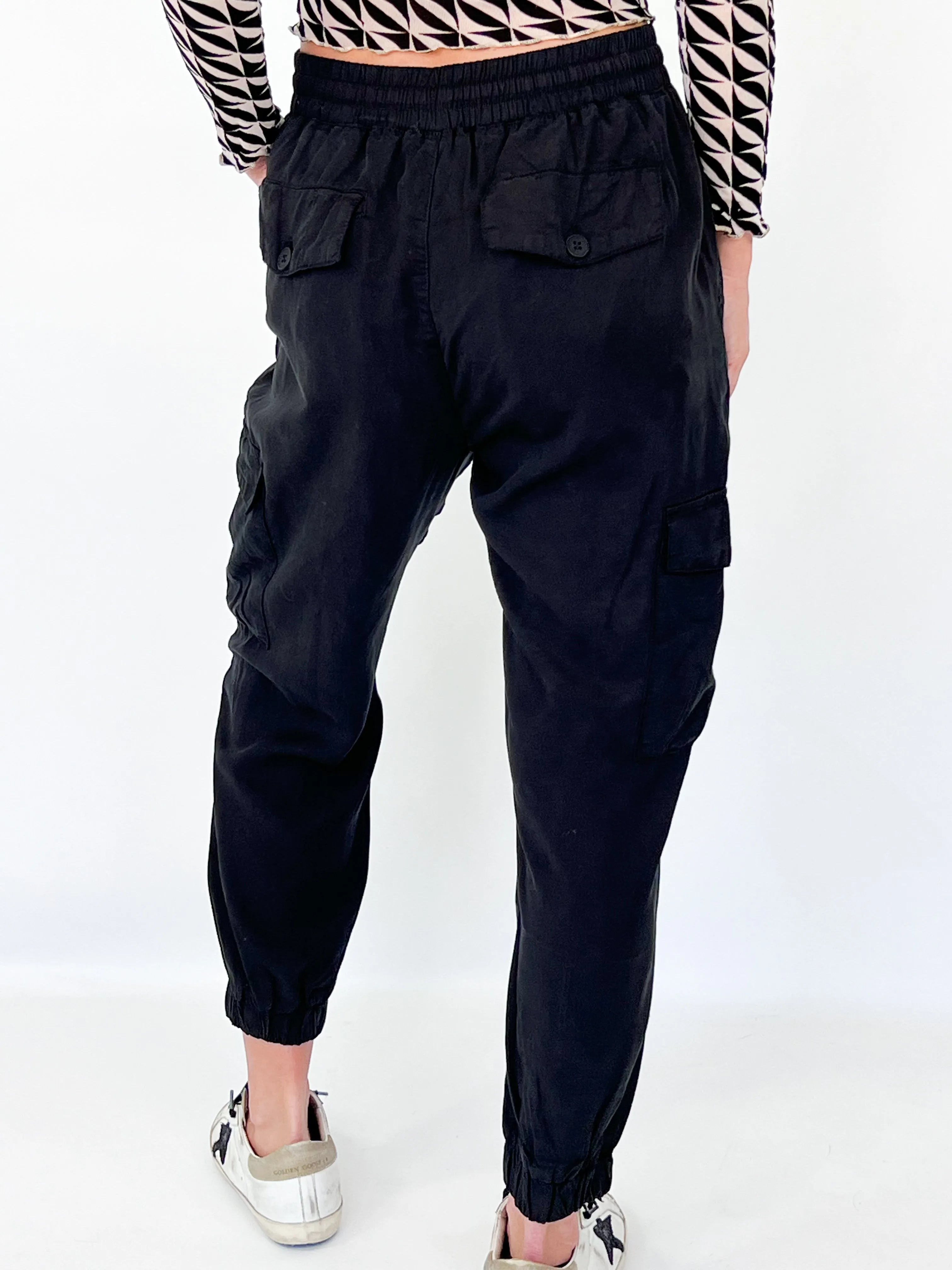 Lily - Cargo Joggers (Black)