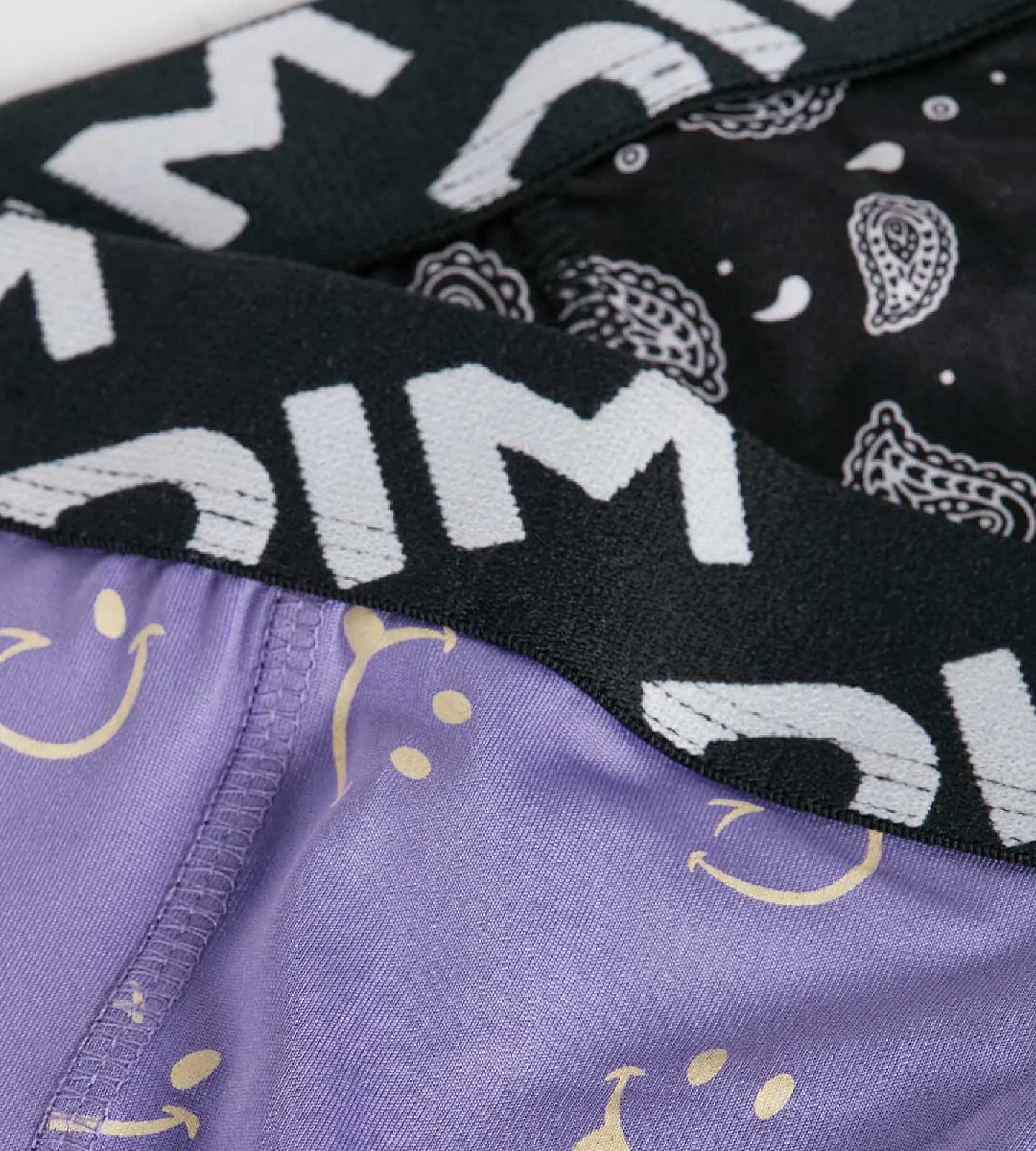 Lot de 2 boxers garçons en microfibre recyclée motif smiley Dim Micro