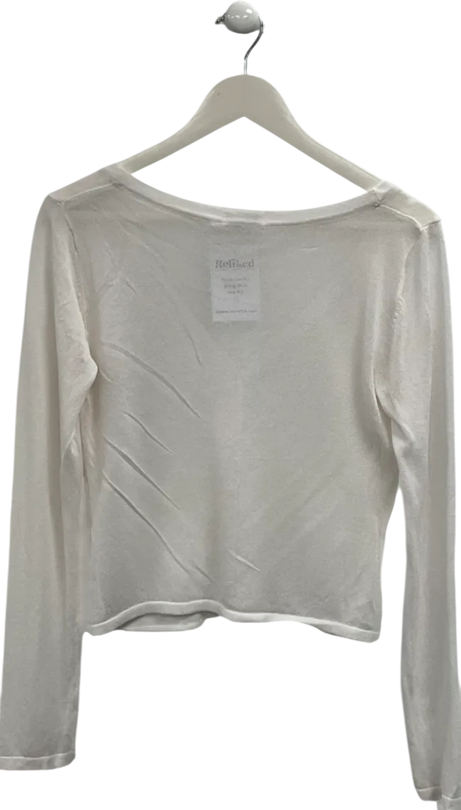 LOUNGE APPAREL Lounge Underwear White Fine Knit Cardigan UK S