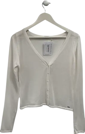 LOUNGE APPAREL Lounge Underwear White Fine Knit Cardigan UK S