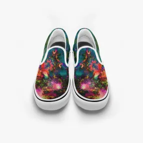 Lucid Split-Style Psychedelic Slip-On Shoes
