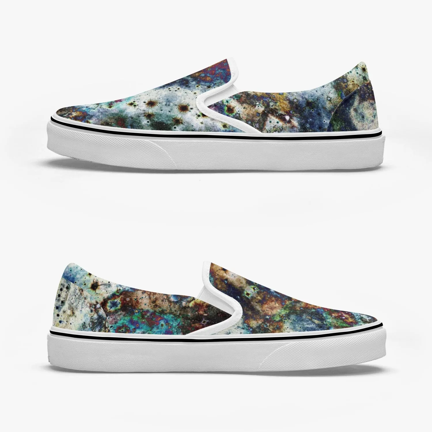 Lunix Split-Style Psychedelic Slip-On Shoes