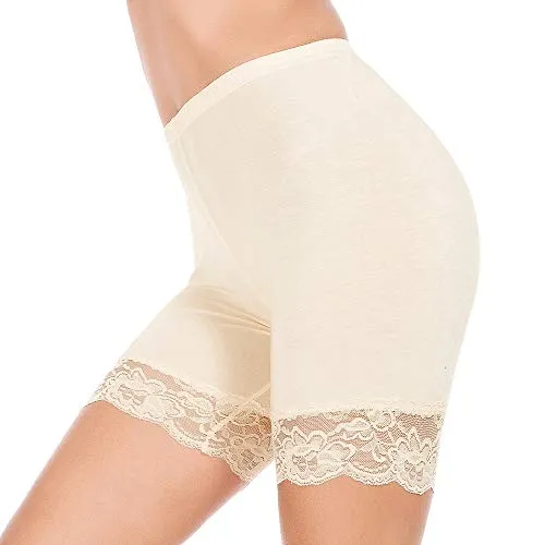 MANCYFIT Slip Shorts for Women Short Leggings Mid Thigh Legging Plus Size Lace Undershorts