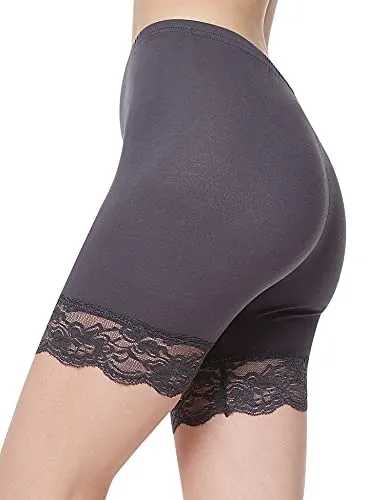 MANCYFIT Slip Shorts for Women Short Leggings Mid Thigh Legging Plus Size Lace Undershorts