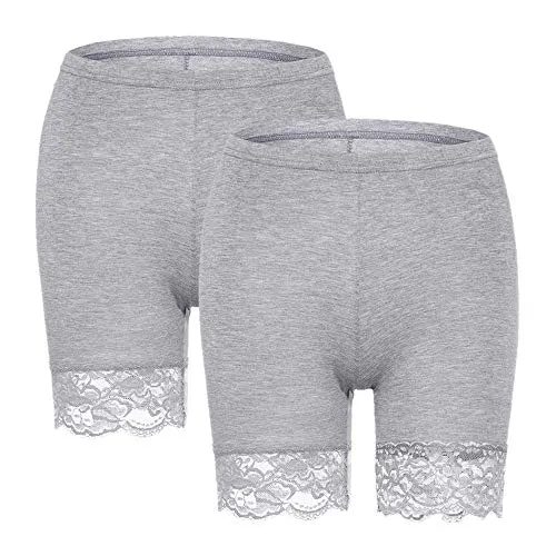 MANCYFIT Slip Shorts for Women Short Leggings Mid Thigh Legging Plus Size Lace Undershorts