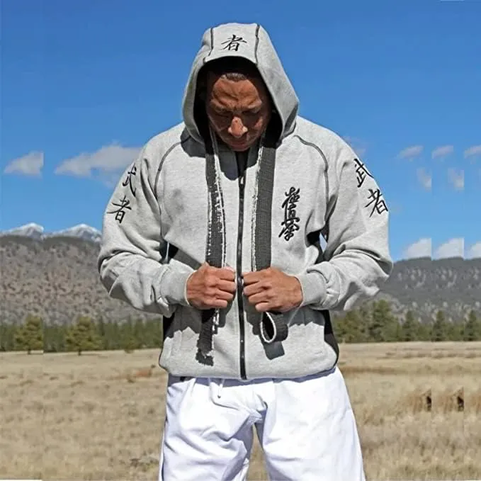 MEN EMBROIDERED KYOKUSHIN KANJI SPORTS ATHLETIC HOODIE