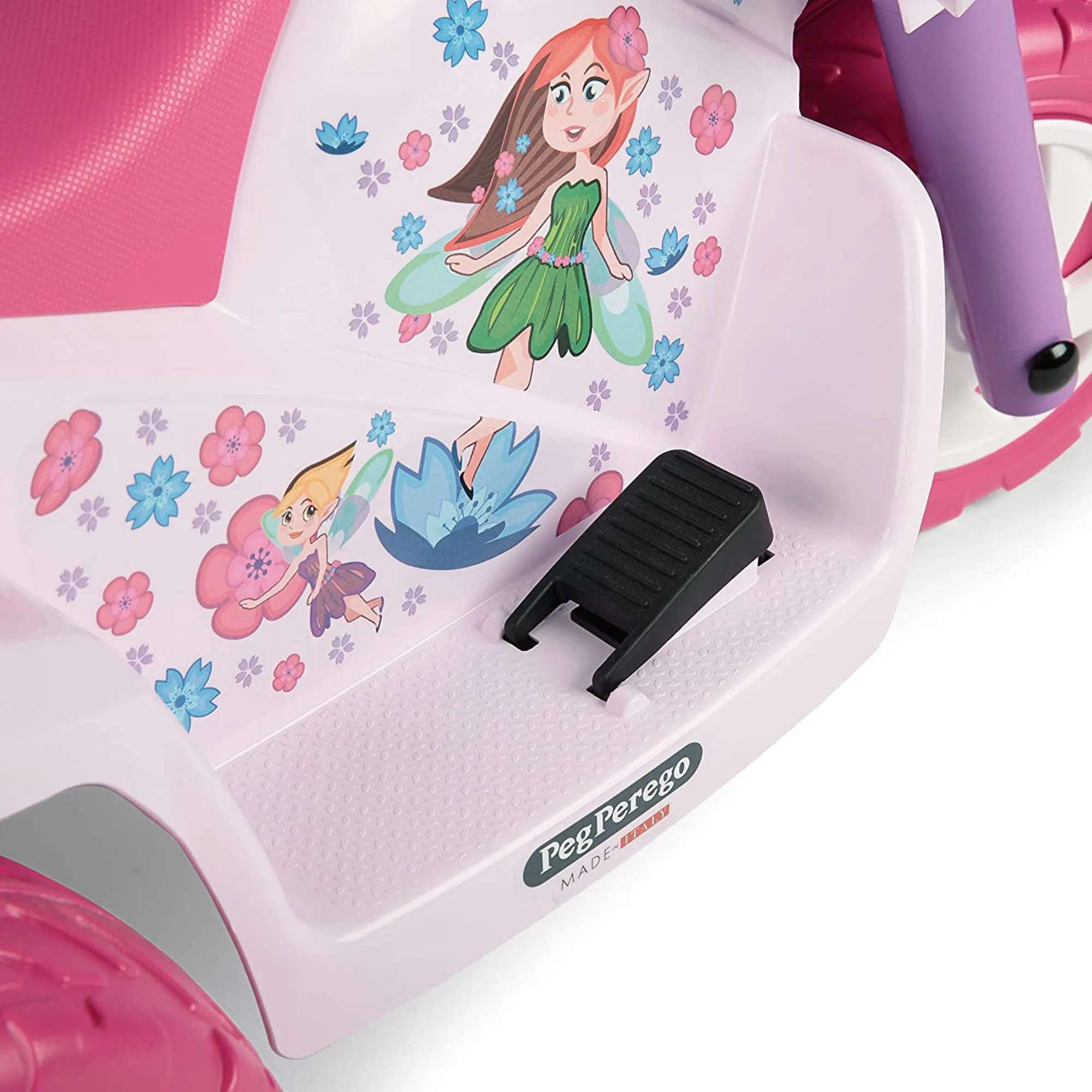 Mini 6v White & Pink Electric Motorbike