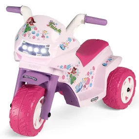 Mini 6v White & Pink Electric Motorbike