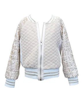Mix Media Bomber Jacket (B26219)