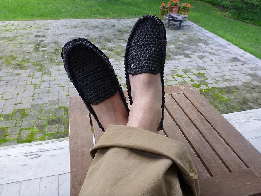 Mocassins antidérapants Le DD -Bleu/blanc