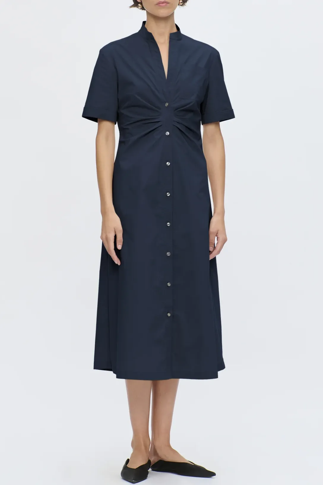 Noor Long Shirt Dress | Navy