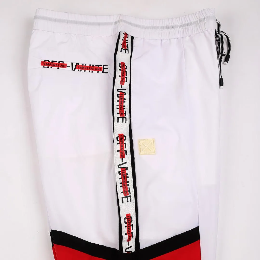 Off Men's Logo Designed Joggers - White