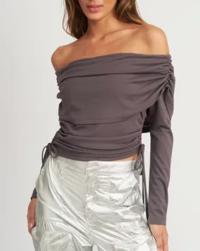 Off Shoulder Ruched Top