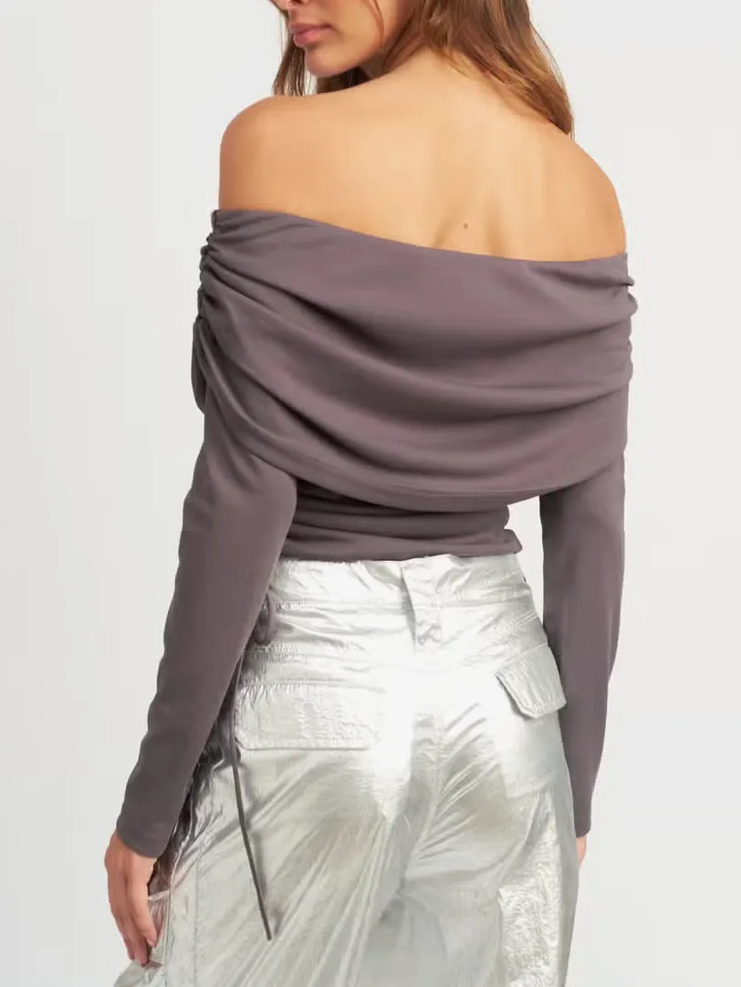 Off Shoulder Ruched Top