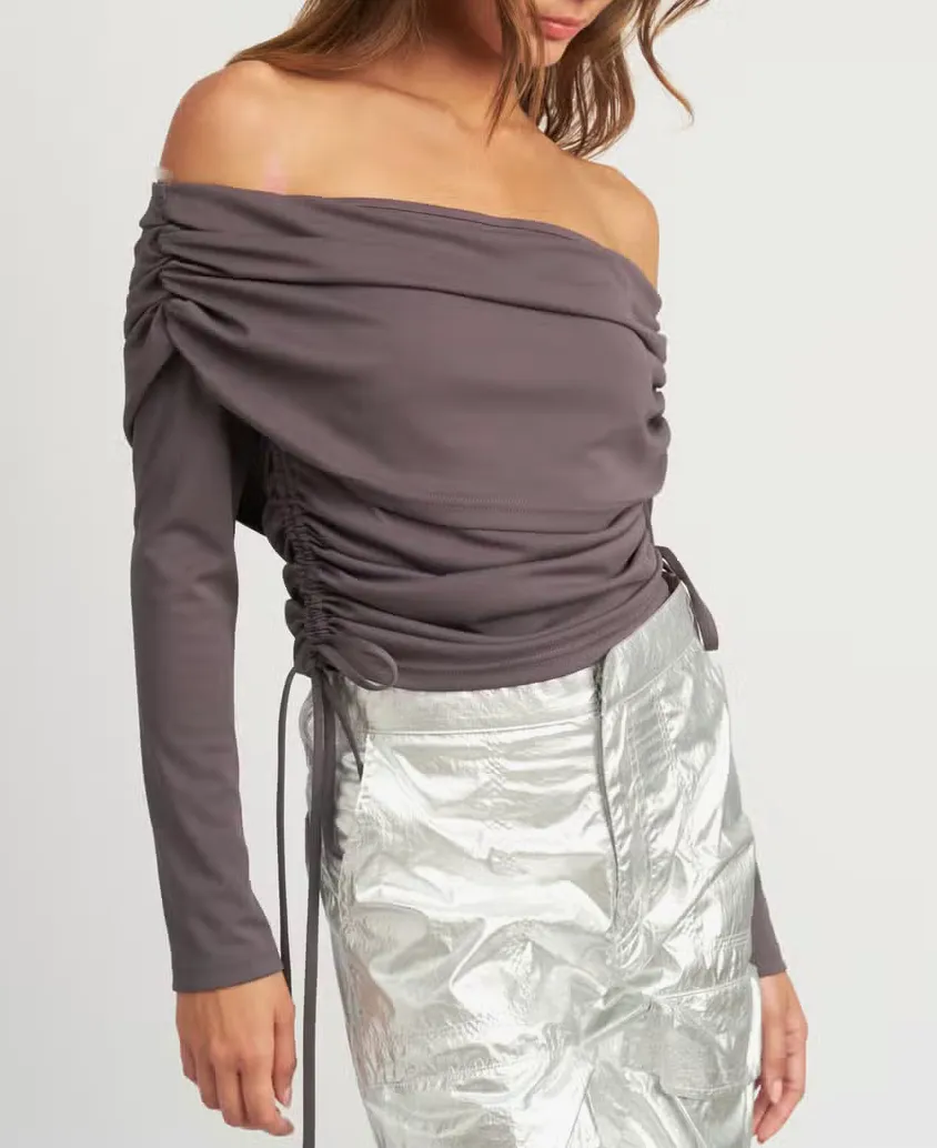 Off Shoulder Ruched Top