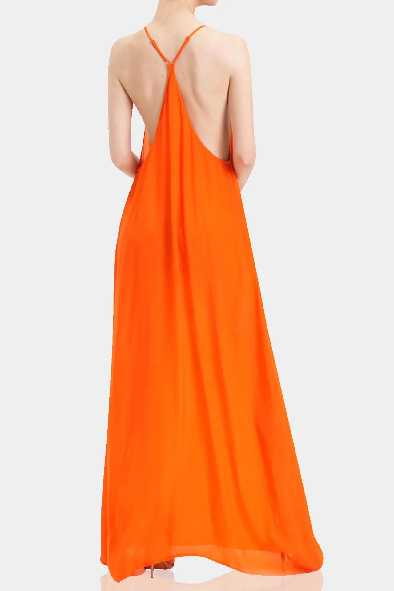 Orange Cami Slip Dress
