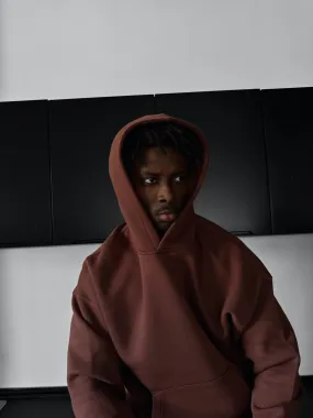 Oversize Basic Hoodie - Chocolate Brown