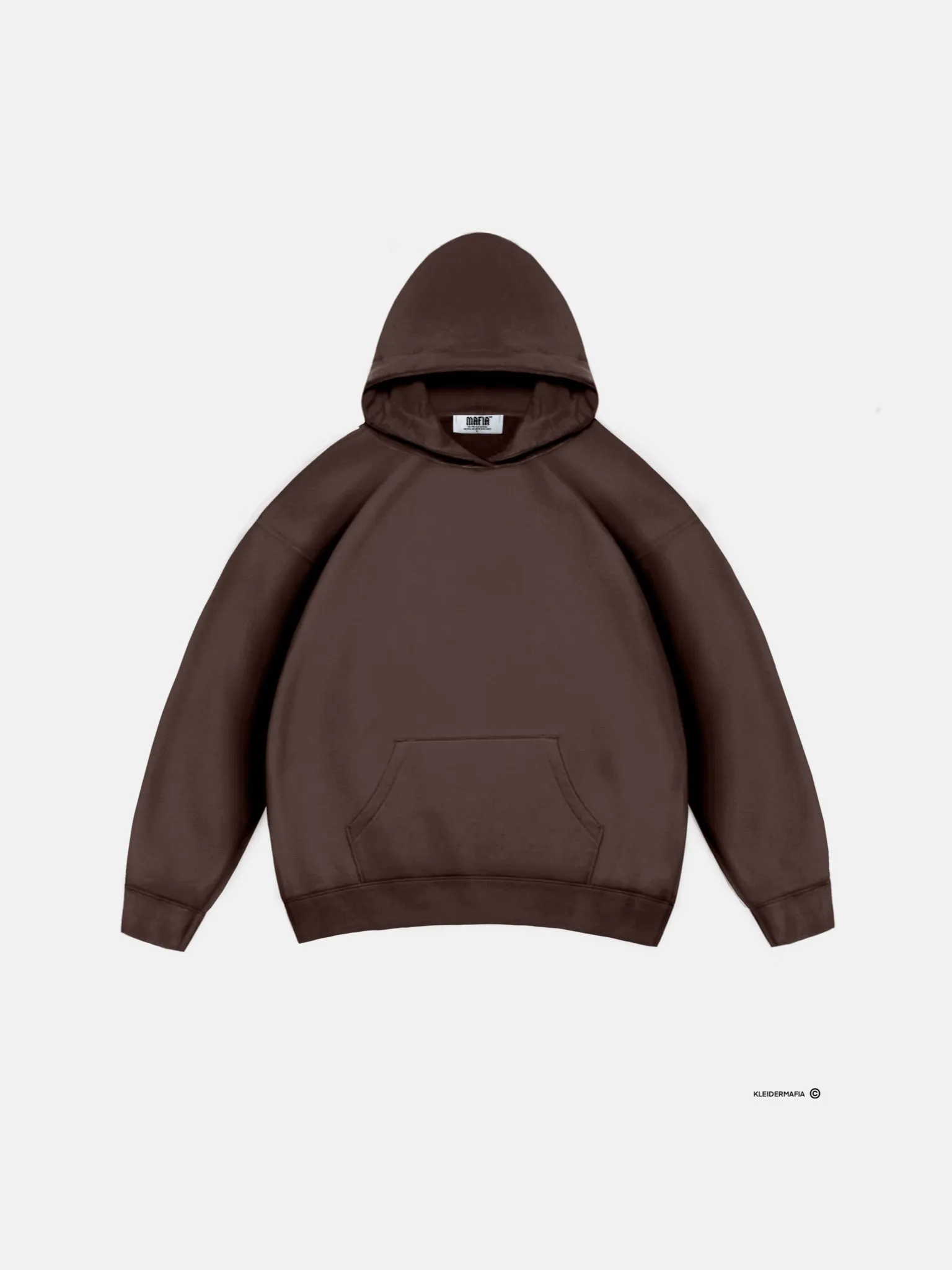 Oversize Basic Hoodie - Chocolate Brown