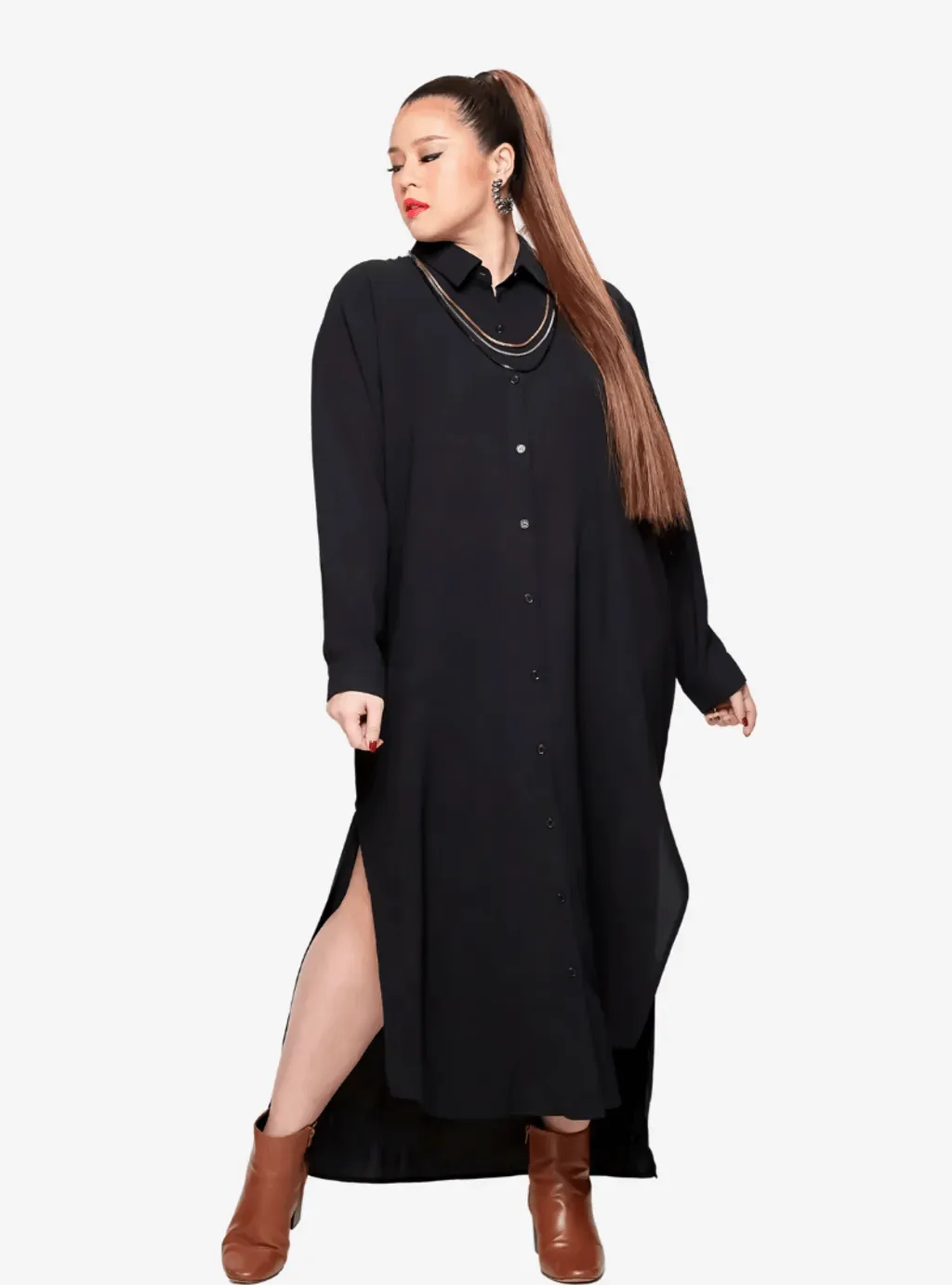 Oversized Shirt Dress - Jade Palette Series